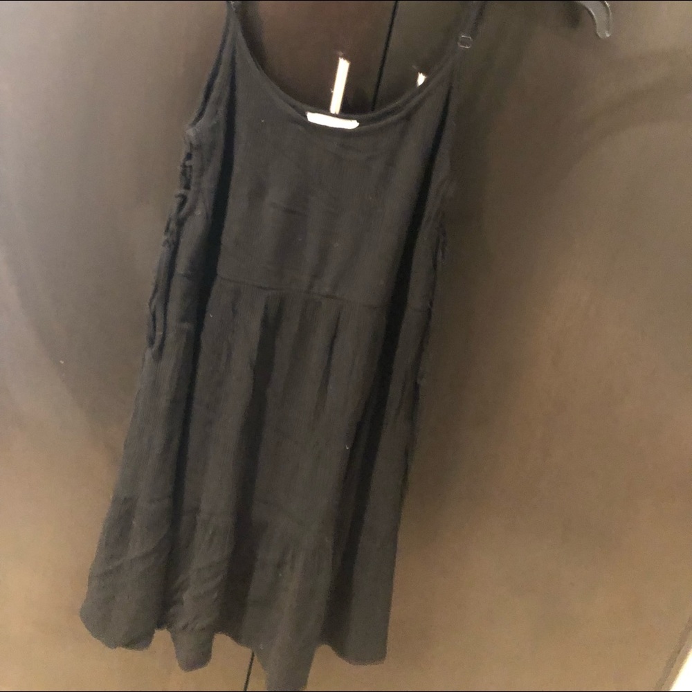 Black mid length dress cute small side cutouts
